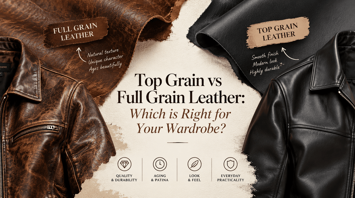 Top Grain vs Full Grain Leather: Which is Right for Your Wardrobe?