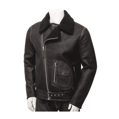 Mens Fur Leather Jacket - ZOQ Leather