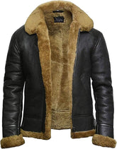 Men's Premium Shearling Leather Jacket - Warm and Stylish Winter Outerwear