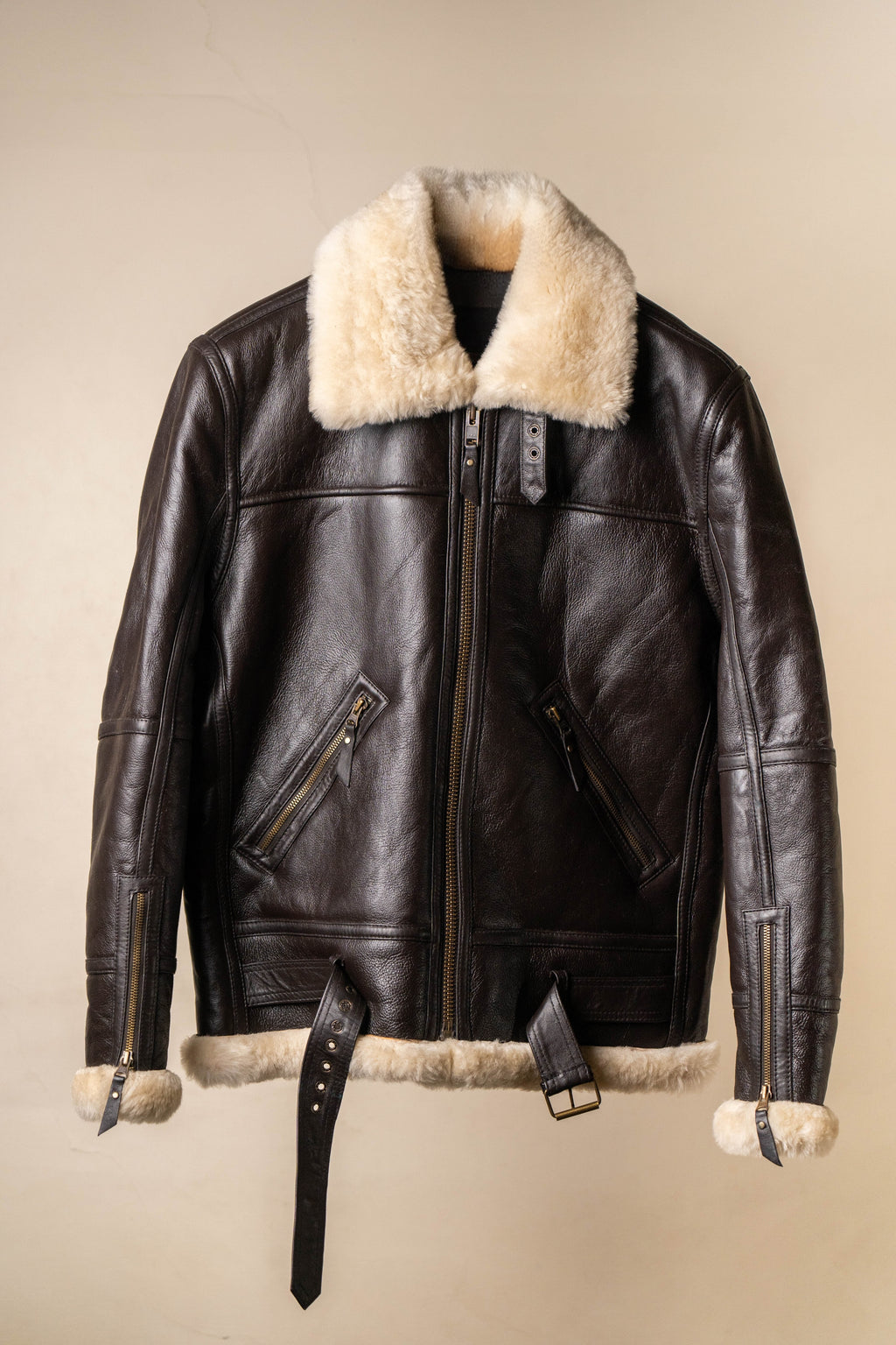 Shearling Leather Aviator Jacket – Warm & Stylish Winter Coat - ZOQ Leather