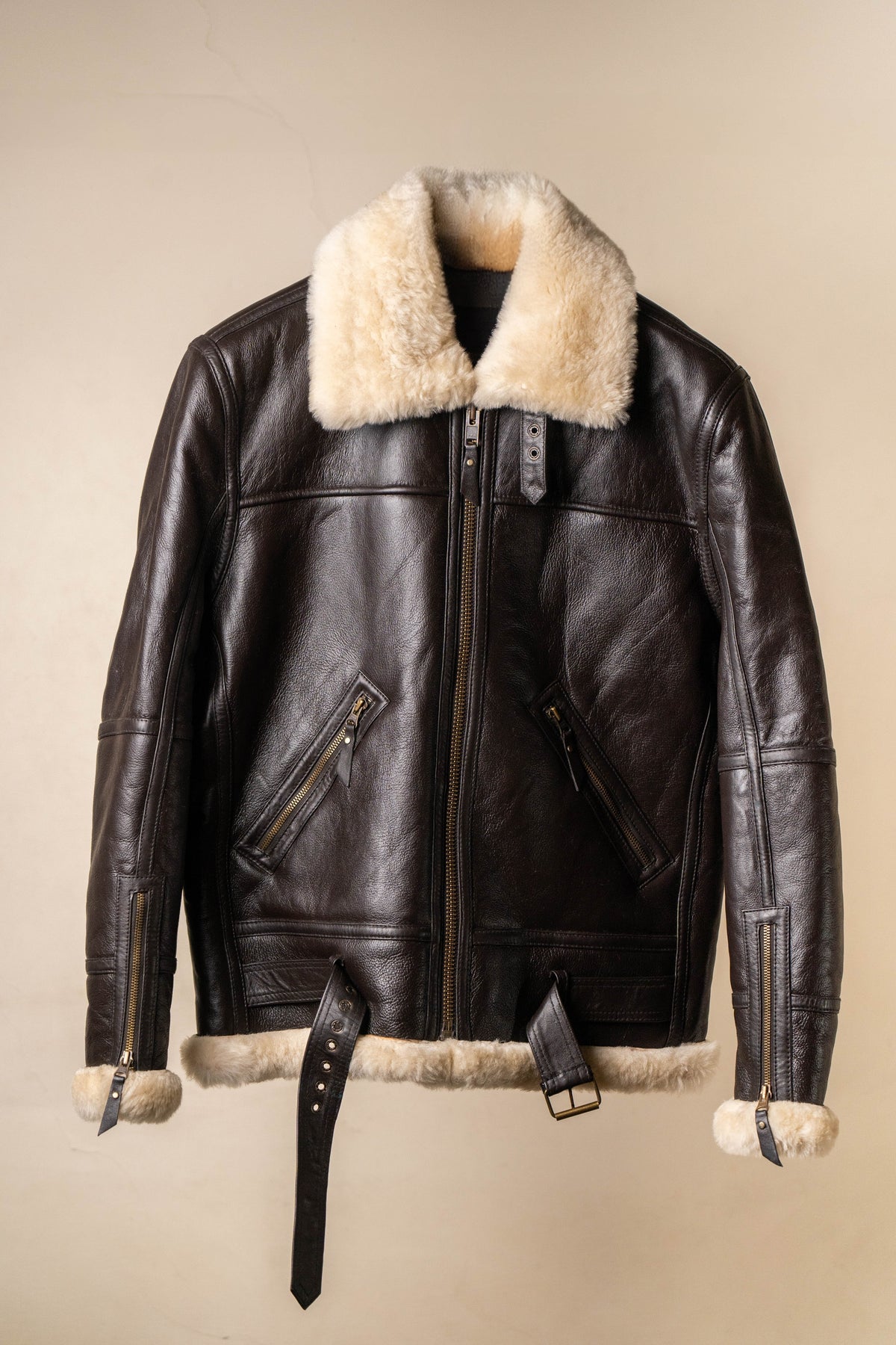 Shearling Leather Aviator Jacket – Warm & Stylish Winter Coat - ZOQ Leather