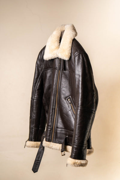 Shearling Leather Aviator Jacket – Warm & Stylish Winter Coat - ZOQ Leather