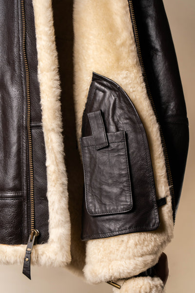 Shearling Leather Aviator Jacket – Warm & Stylish Winter Coat - ZOQ Leather
