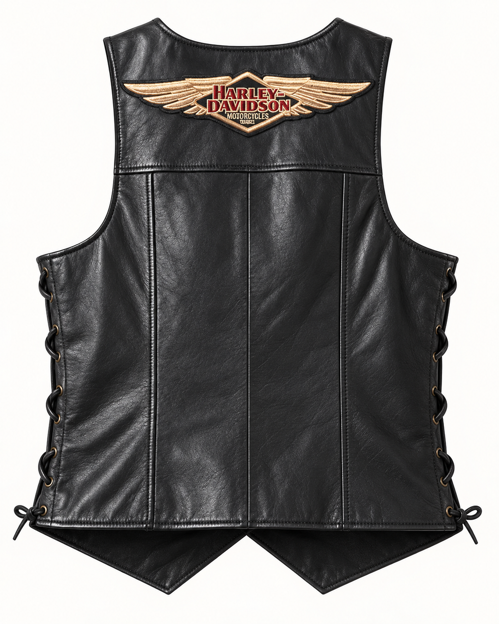 Women's Genuine Leather Motorcycle Riding Vest, image 2 - ZOQ Leather