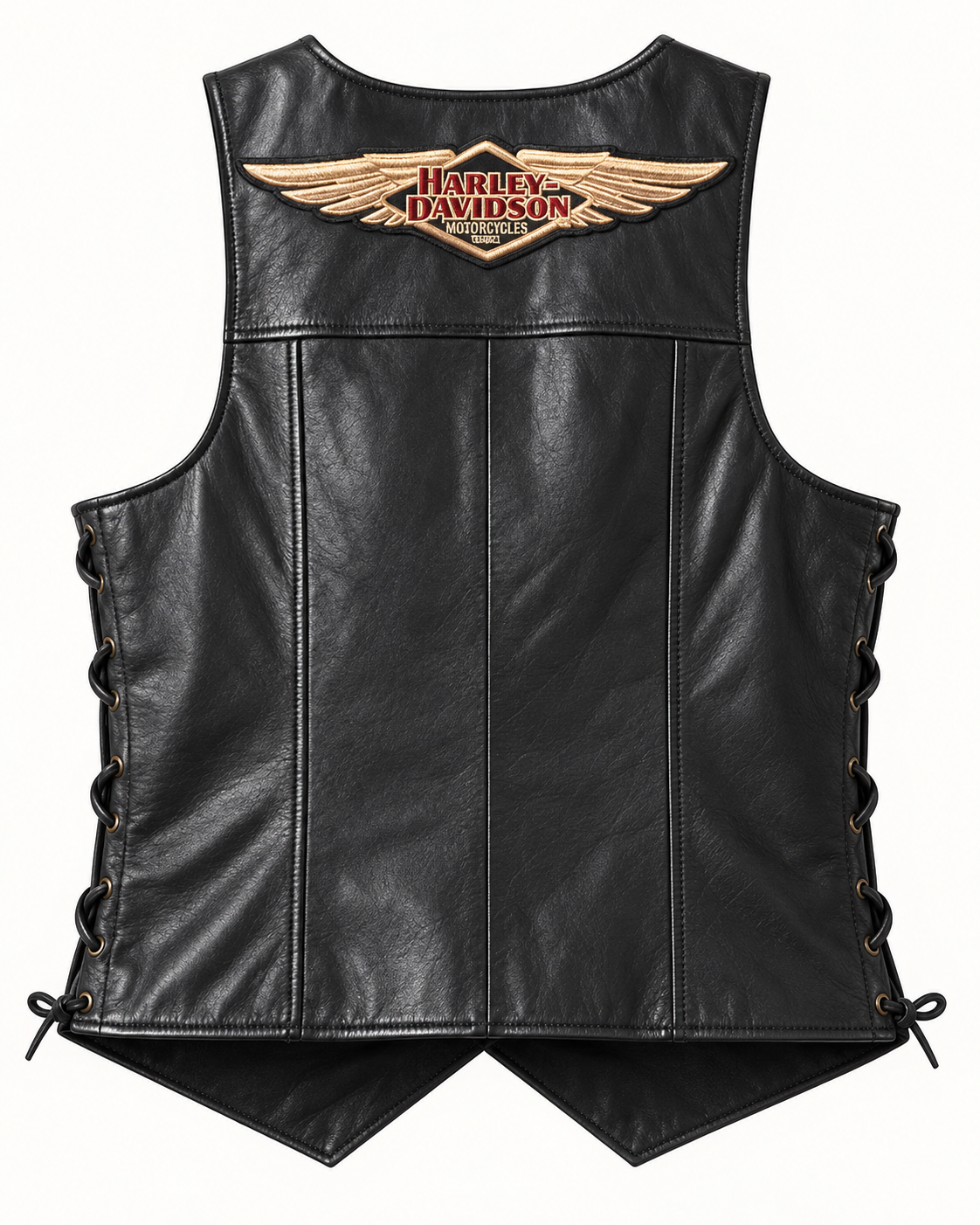 Women's Genuine Leather Motorcycle Riding Vest