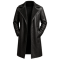 Manteau long en peau lainée pour homme - Élégante veste d'hiver longue