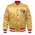 Veste Varsity en satin or et noir pour homme