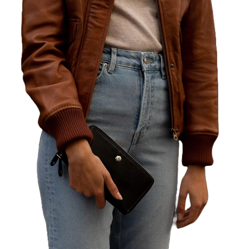 Chestnut Shearling Bomber - ZOQ Leather