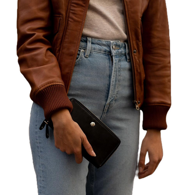 Chestnut Shearling Bomber - ZOQ Leather
