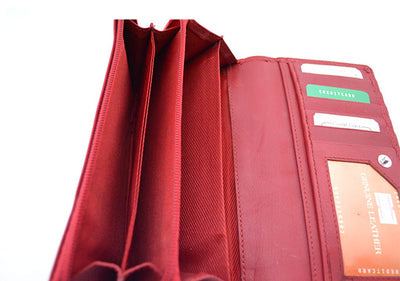 ZOQ Genuine Leather Women’s Wallet – Elegant & Spacious Long Clutch with Multiple Card Slots, Secure Zipper Pocket & Premium Craftsmanship | Handmade by ZOQ Leathers - ZOQ Leather