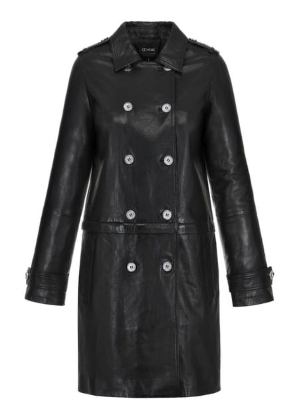 Women’s Black Leather Trench Coat – Elegant & Timeless - ZOQ Leather