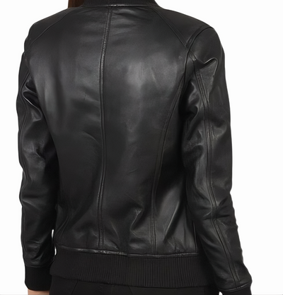 Women’s Black Sheepskin Leather Jacket | Classic Fit - ZOQ Leather
