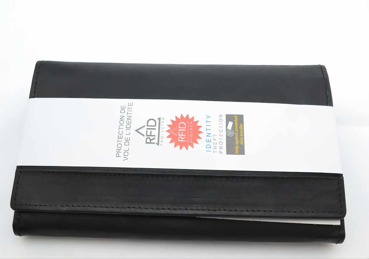 ZOQ Handmade Leather RFID Wallet for Women – Elegant Long Clutch with Card Slots, Zipper Pockets & Snap Closure - ZOQ Leather