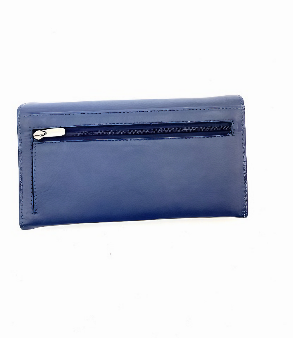 ZOQ Handmade Leather RFID Wallet for Women – Elegant Long Clutch with Card Slots, Zipper Pockets & Snap Closure - ZOQ Leather