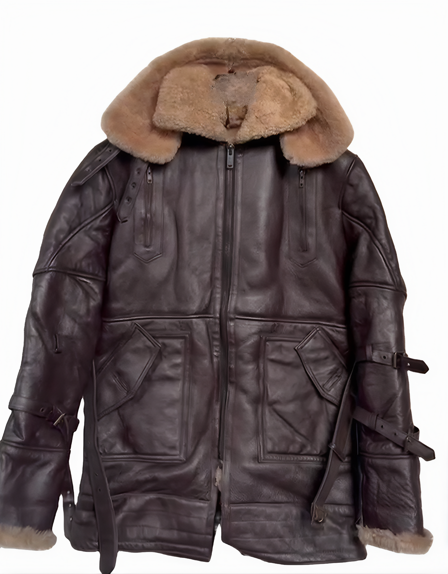 Men's Shearling Leather Aviator Jacket – Timeless Warmth & Style