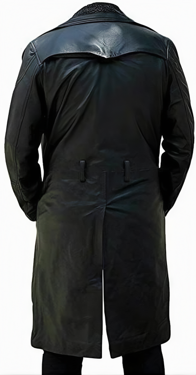 Men's Long Shearling Leather Coat - Stylish Full-Length Winter Jacket - ZOQ Leather