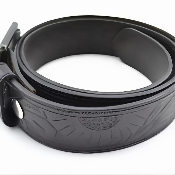 ZOQ Black Engraved Leather Belt for Men – Handcrafted Genuine Leather, Stylish & Durable with Metal Buckle | ZOQ Leathers - ZOQ Leather