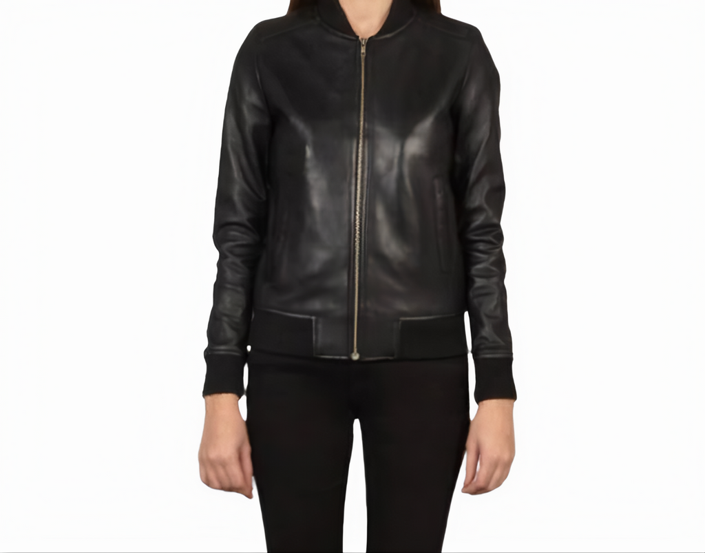 Women’s Black Sheepskin Leather Jacket | Classic Fit - ZOQ Leather