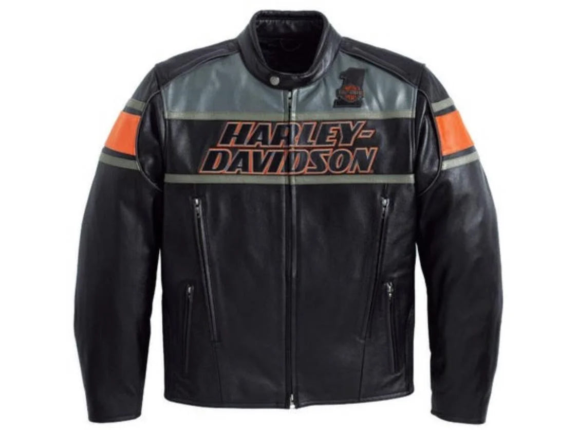 Men’s Black Motorcycle Leather Jacket | Iconic Accents - ZOQ Leather