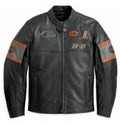 Men’s Black Motorcycle Jacket | Logo Accent Style - ZOQ Leather