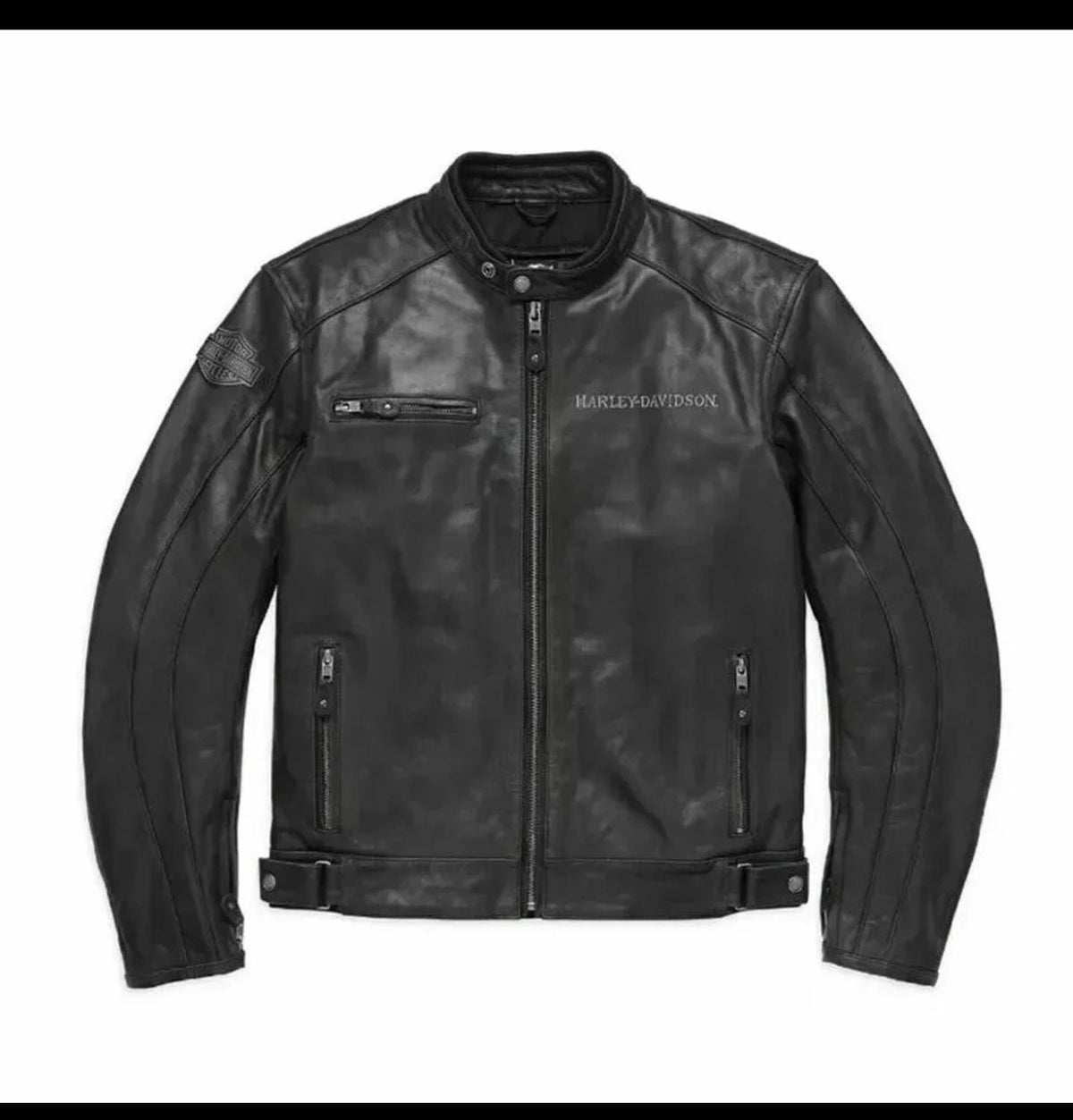 Black Leather Motorcycle Jacket | Harley-Davidson Style - ZOQ Leather