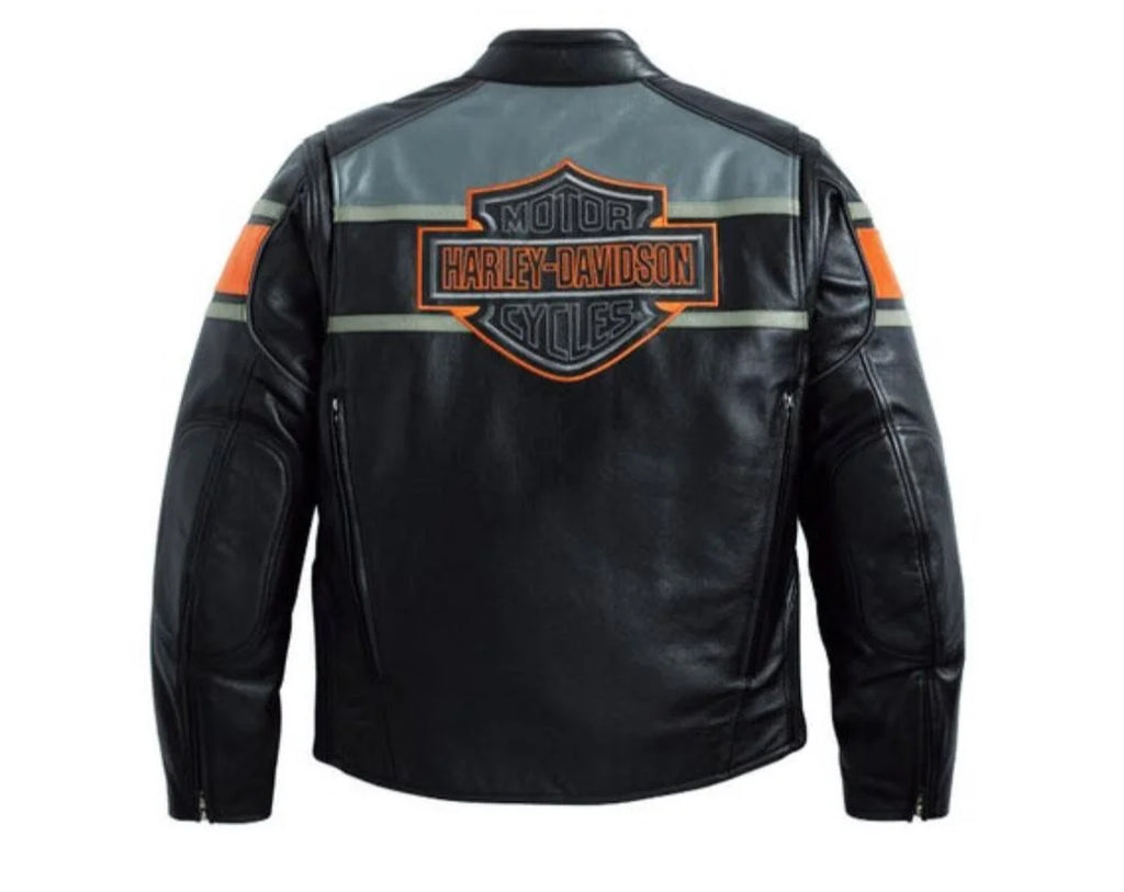 Men’s Black Motorcycle Leather Jacket | Iconic Accents - ZOQ Leather