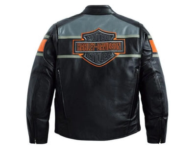 Men’s Black Motorcycle Leather Jacket | Iconic Accents - ZOQ Leather