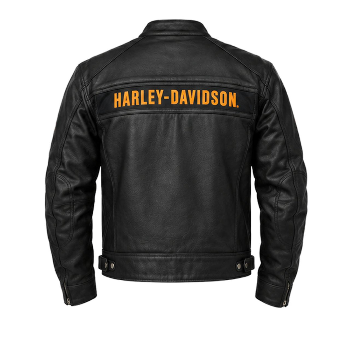 Men's Black Genuine Sheepskin Leather Biker Jacket