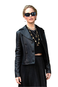 Jennifer Lawrence Black Leather Jacket by TJS - ZOQ Leather