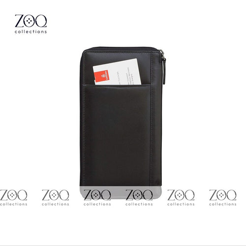 Leather Long Zip Wallet For Men - Women, Personalized Wallet With Zipper, Leather Phone Wallet, Leather Long Card Wallet, Wristlet Wallet - ZOQ Leather