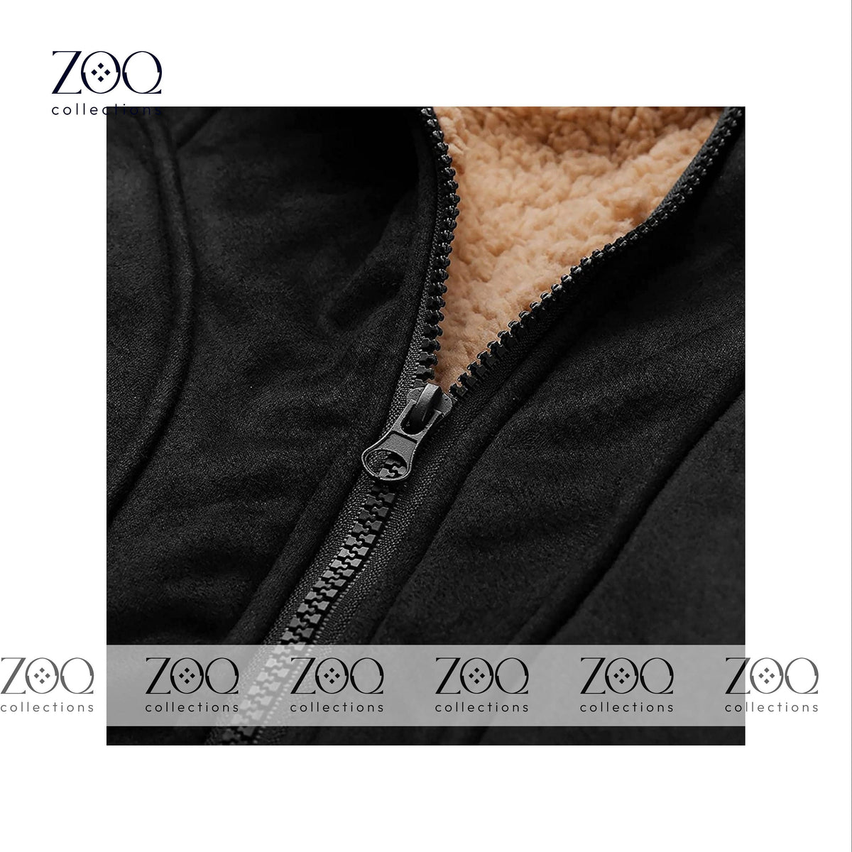 Men's Long Shearling Suede Coat with Faux Fur Lining - ZOQ Leather