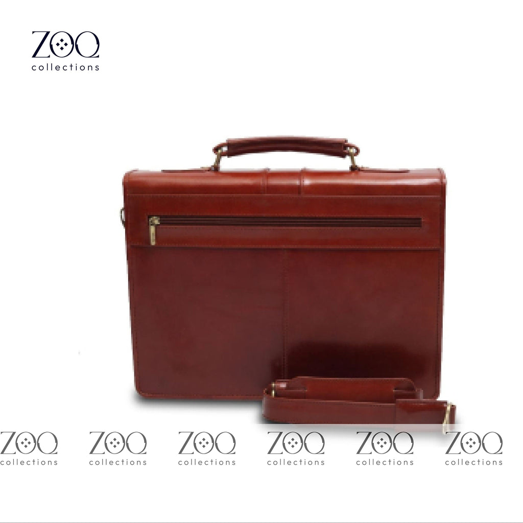 Mens Leather Satchel Bag Briefcase ZOQ Collections Leather Laptop Bags for Men Premium Brown  Leather Laptop Bags - ZOQ Leather
