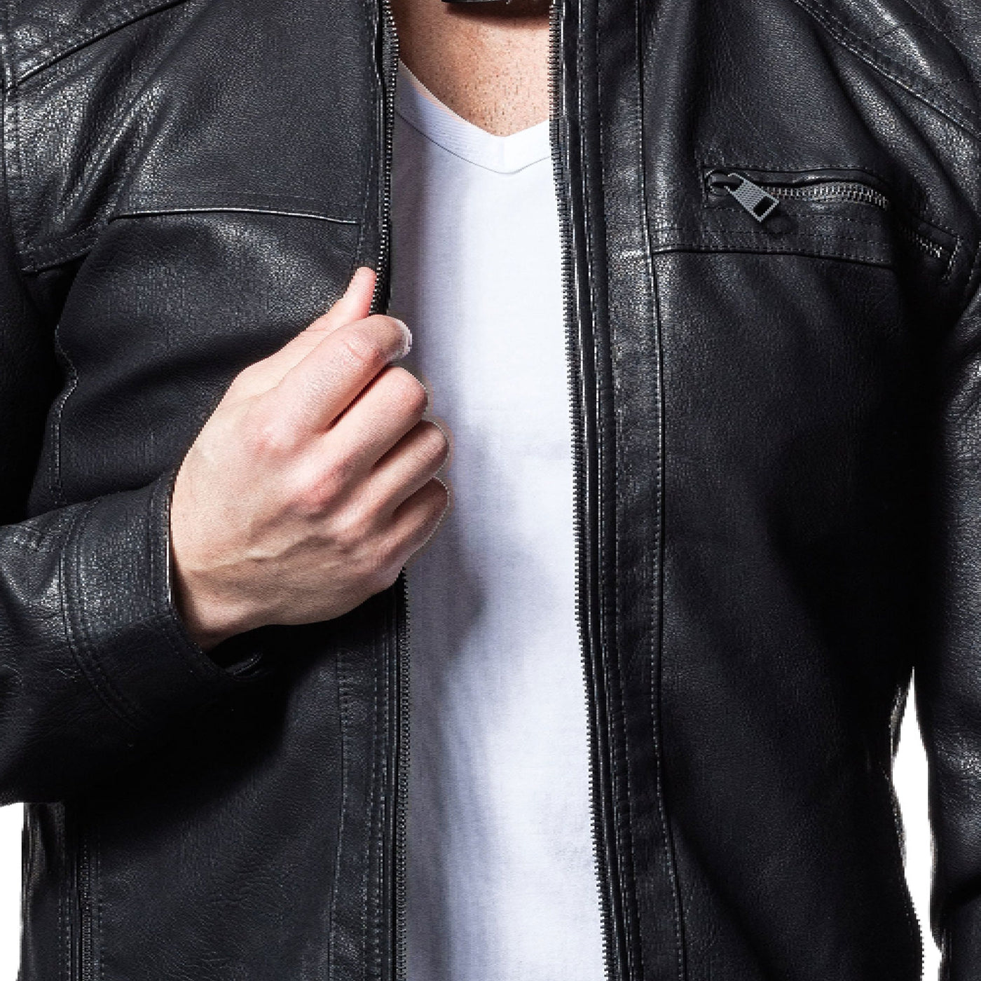 Men's Classic Black Cafe Racer Real Leather Jacket: A Timeless Biker Style - ZOQ Leather