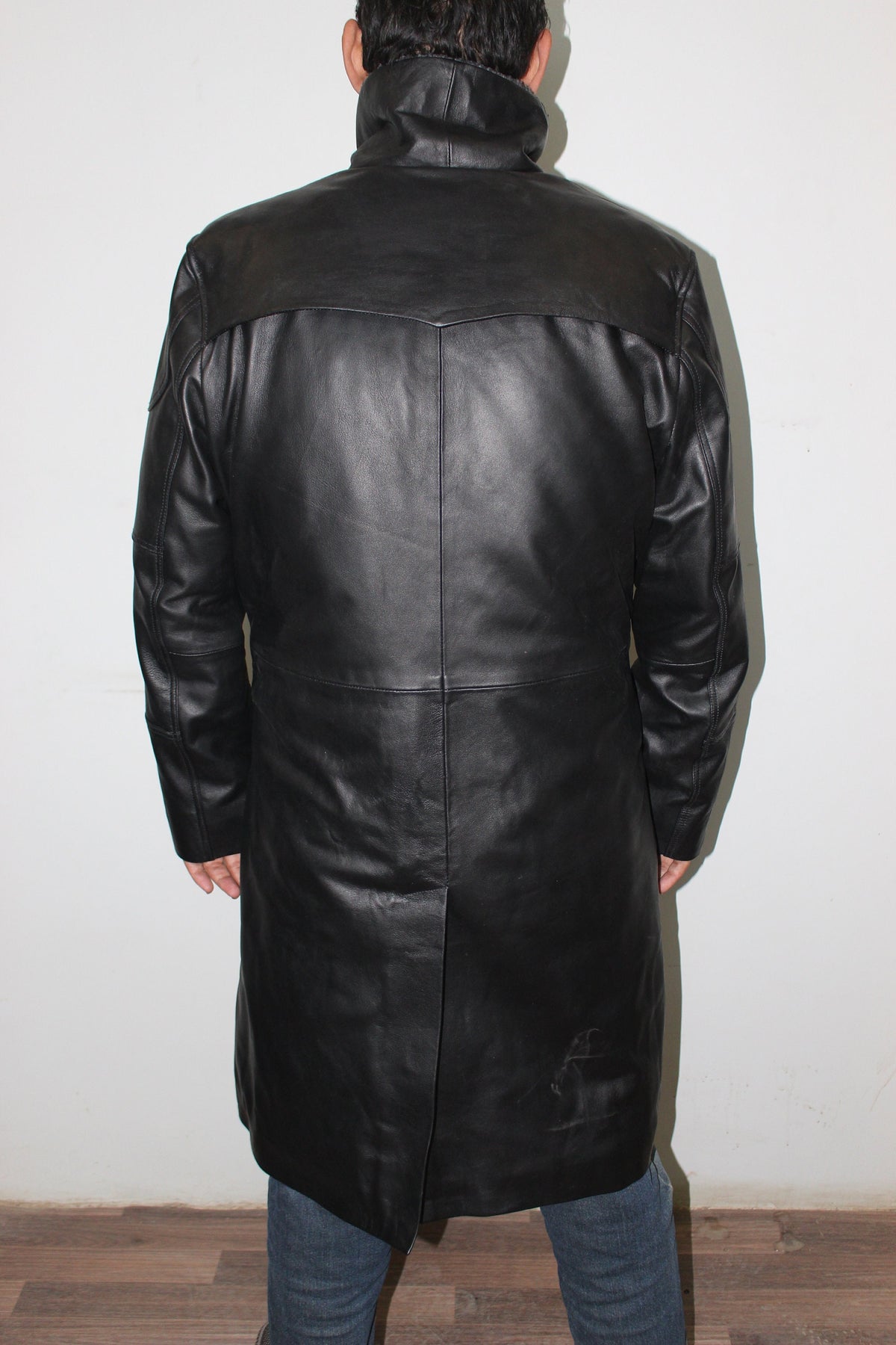 Warm and Cozy Black Trench Coat with Grey Fur for Sophisticated Fashion - ZOQ Leather