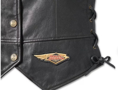 Women's Harley Davidson Leather Vest for Women Clothing Gift for him - ZOQ Leather