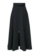 women's leather skirt/ genuine leather maxi skirts/ Lambskin leather skirt - ZOQ Leather