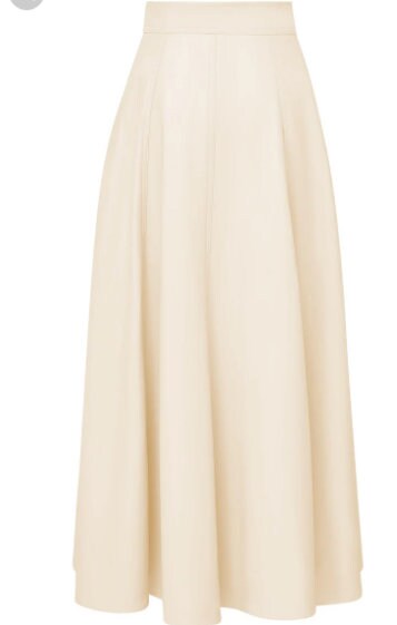 women's leather skirt/ genuine leather maxi skirts/ Lambskin leather skirt - ZOQ Leather