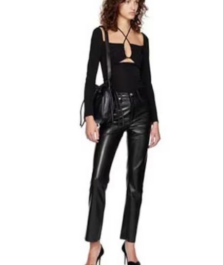 Women Leather Pants genuine leather pants women in black color leather jeans - ZOQ Leather
