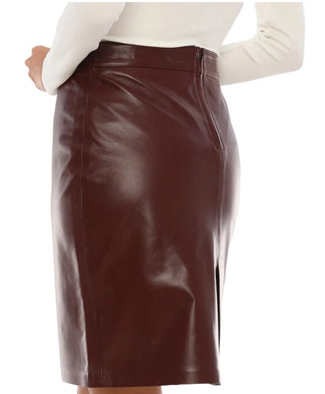 Women Leather Pencil Skirt/ Women Mini Skirt - ZOQ Leather